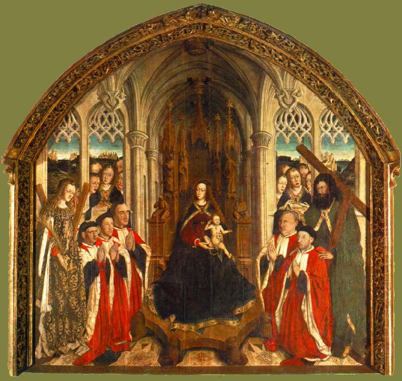 DALMAU, Lluis Altarpiece of the Councillors dfgh Spain oil painting art
